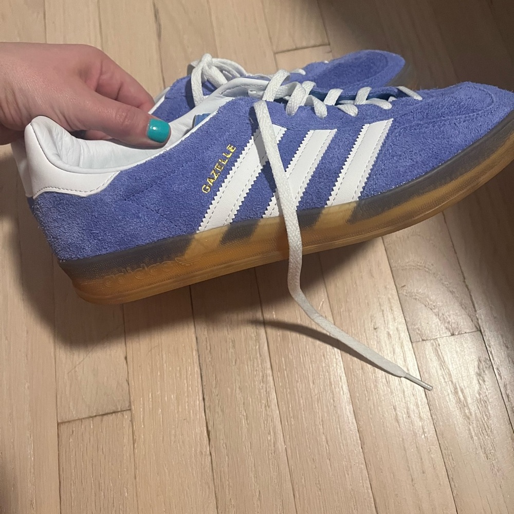 Adidas gazelle- practically new and worn one time. Just too big for me - size 9